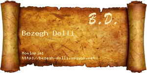 Bezegh Dolli névjegykártya